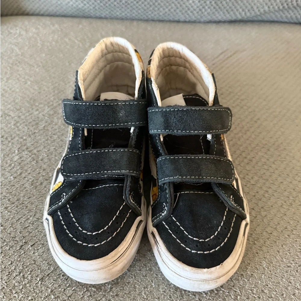 🦄Kids Floral Cow Print High-Top Vans - Picture 2 of 6